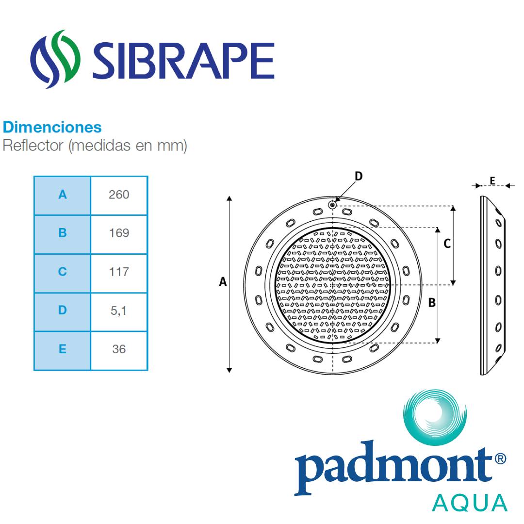 Reflector Plano 30W Super Light RGB- SIBRAPE