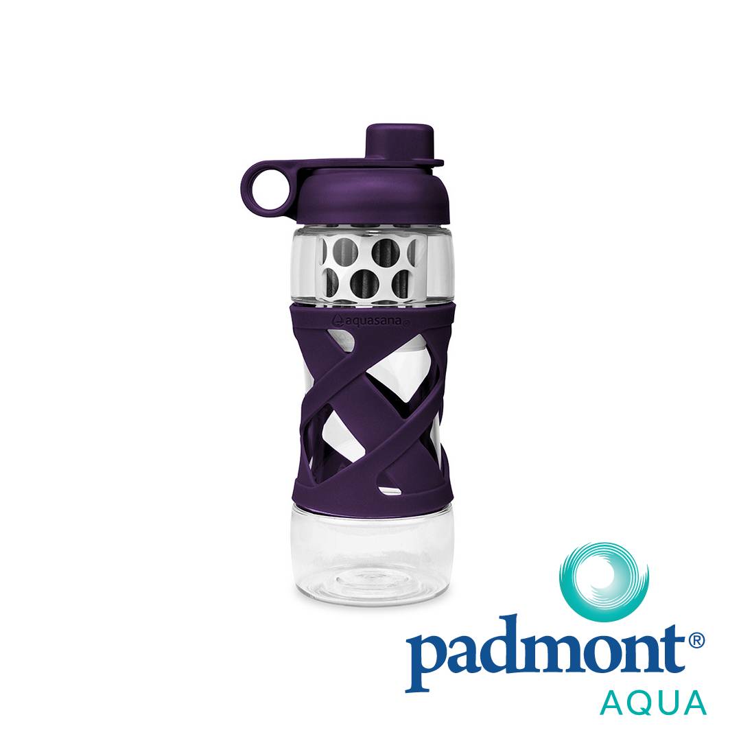 Botella para Agua Morada Aquasana con Filtro